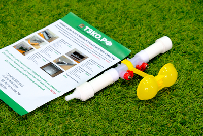 Сборная ниппельная поилка на 2 ниппеля